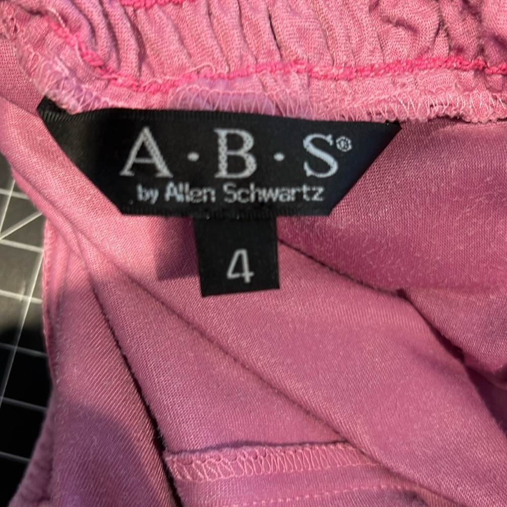 ABS Allen Schwartz Pink Halter Midi Dress - Picture 6 of 6